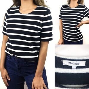 Madewell | Striped Short Sleeved Sweater/Pullover